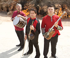 Elshan Gasimov, Imamyar Hasanov, Rufat Hasanov in Gobustan (2014)